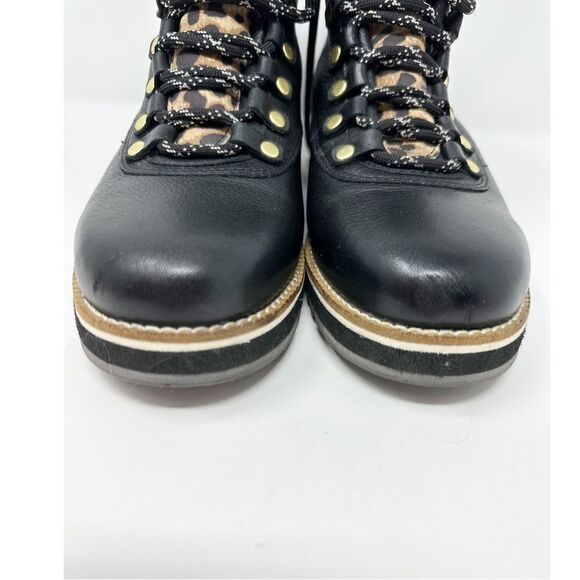 Cole Haan ZEROGRAND Explore Getaway Hiker Boot Black Leopard Print Size 8.5 - Picture 5 of 15